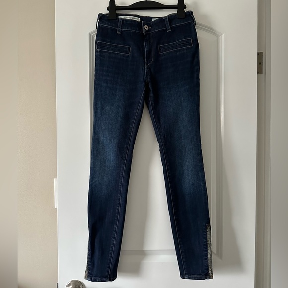 Anthropology Skinny Jeans with Side Zippers - Picture 1 of 6